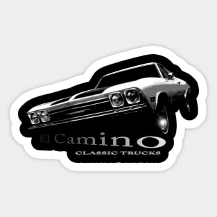 1968 El Camino, Chevrolet, black shirt Sticker